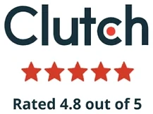 Clutch rated 4.8 out of 5